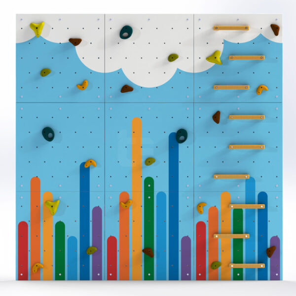 Kletterwand für Kinder LEZÚŇ / Farbenfroher Regenbogen